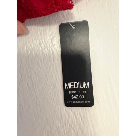 NWT sexy red Rampage lingerie sz M w adjustable straps - Picture 13 of 13